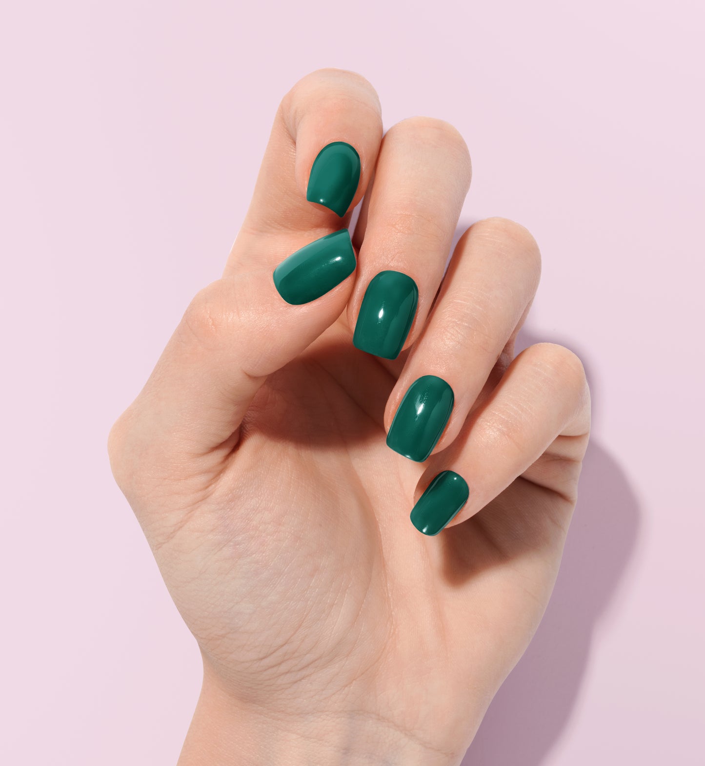 Emerald Gemstone Custom Handmade Press-On Nails | Complete Kit for Easy Application & Long-Lasting Wear