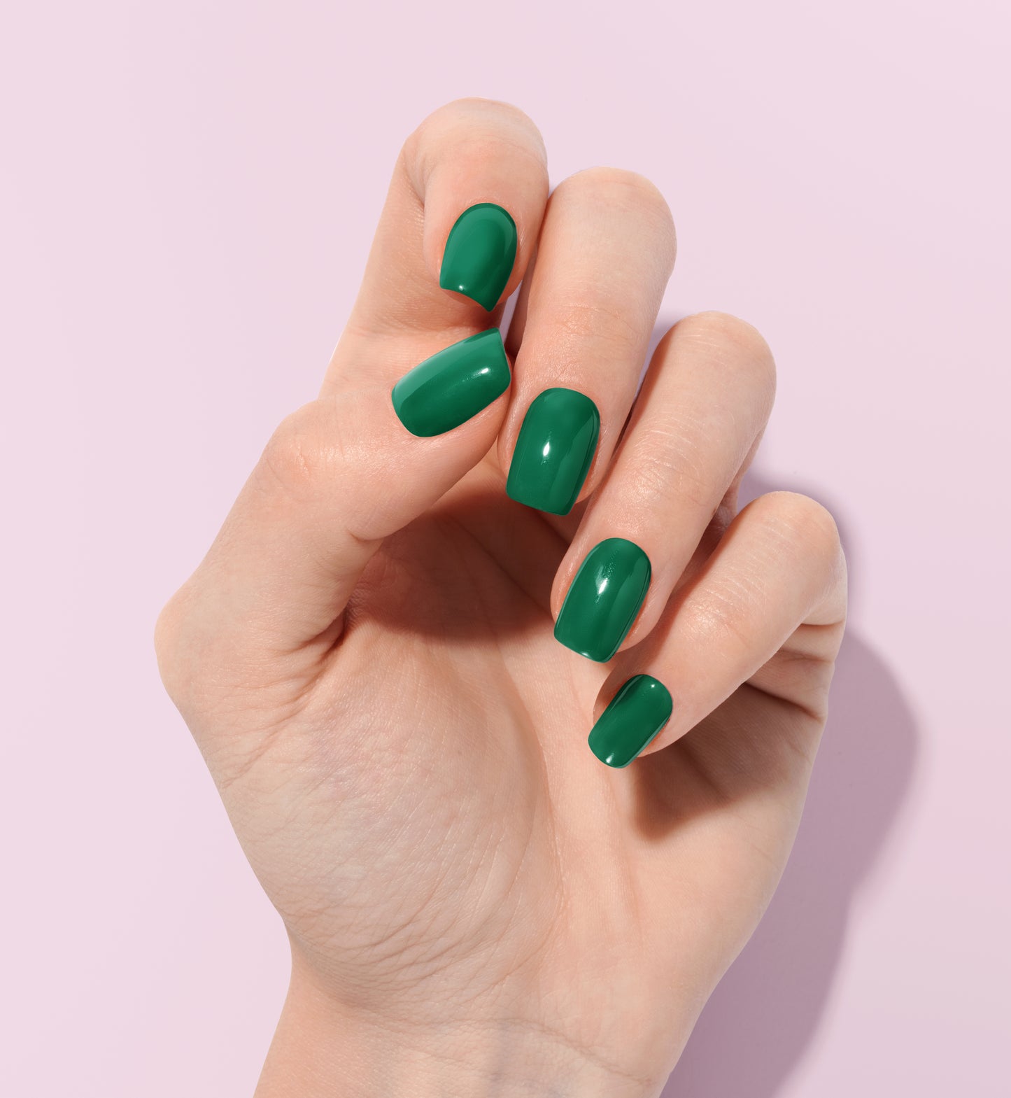 Rich Green Custom Handmade Press-On Nails | Complete Kit for Easy Application & Long-Lasting Wear